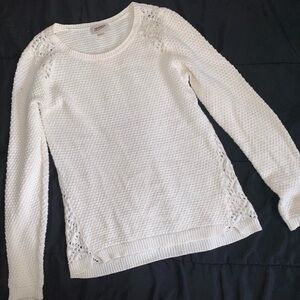 Womens Arizona Jeans White Knit Boho Sweater Size S